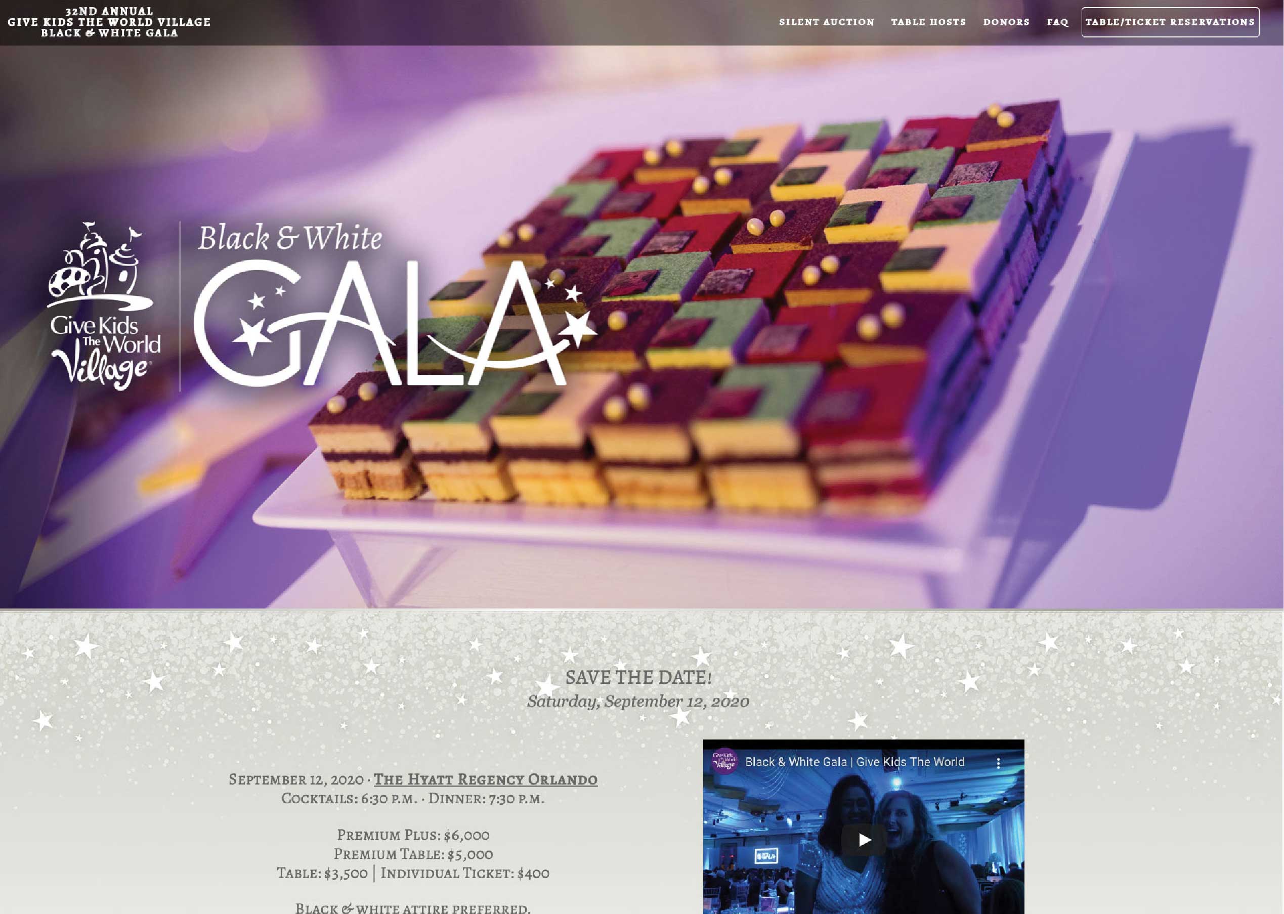 Gala Event Website